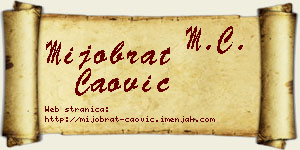 Mijobrat Čaović vizit kartica